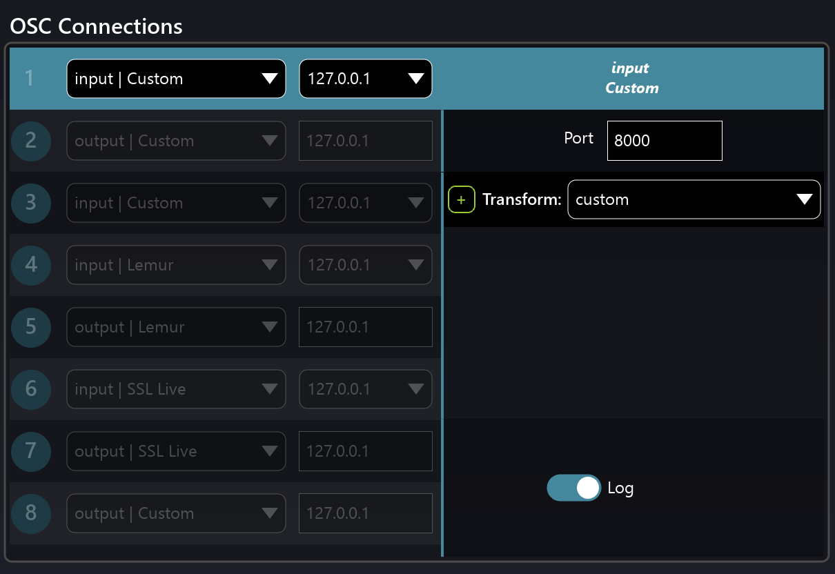 Setting the OSC Connection